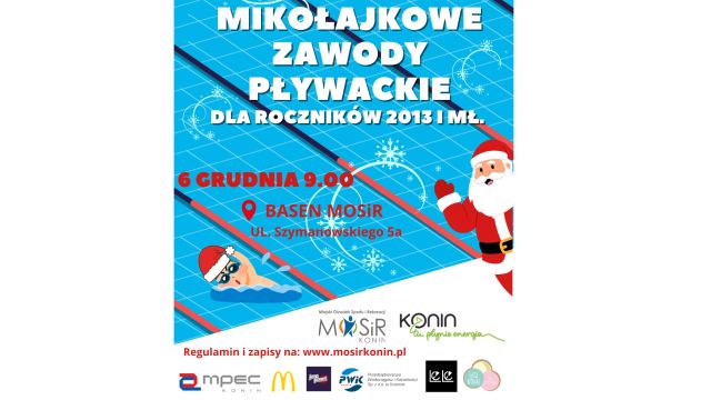 Mikołajkowe Zawody Pływackie – Konin, 6 grudnia 2025r.